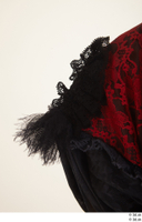  Photos Woman in Historical Civilian dress 4 19th century Civilian Dress black red and dress lace medieval clothing 0002.jpg